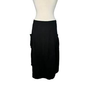 EILEEN FISHER Organic Cotton Gauze Double Pocket Skirt Sz Medium Pull On S16GOZ